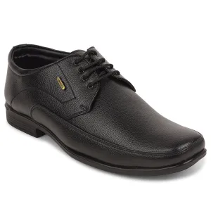 Fortune Black Formal Lacing Derby Shoes For Men UVL-134 By Liberty Comfort Topline