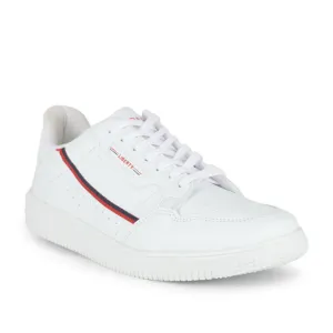 Gliders White Lacing Sneakers For Men SNK-701 By Liberty easy - clean shoes