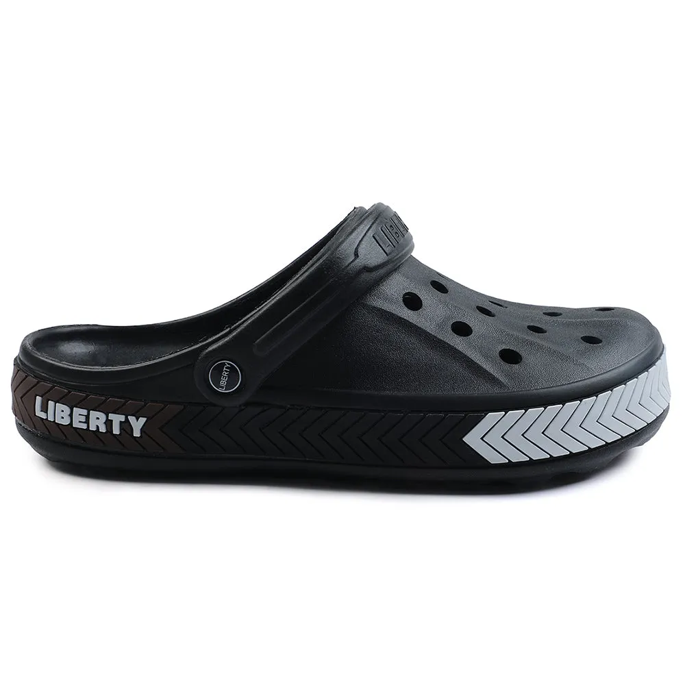 FlexibleMidsole Neutral Pronation Design A-HA Black Casual Slip-on Clogs For Men LITEWALKXT By Liberty