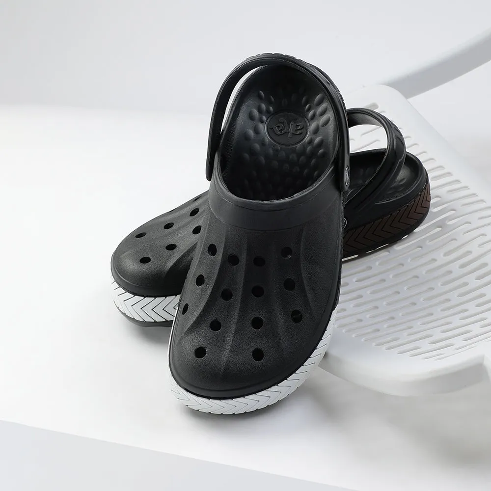 A-HA Black Casual Slip-on Clogs For Men LITEWALKXT By Liberty bright colored shoes top - rated