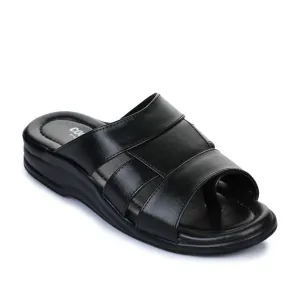 Coolers Casual (Black) Slippers For Men 7123-120 By Liberty 5K shoes