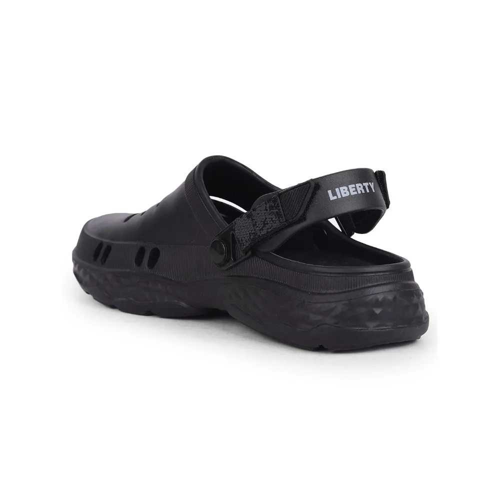 Dynamic Heel Support A-HA Casual Black Clogs For Men BEACHRIDE By Liberty