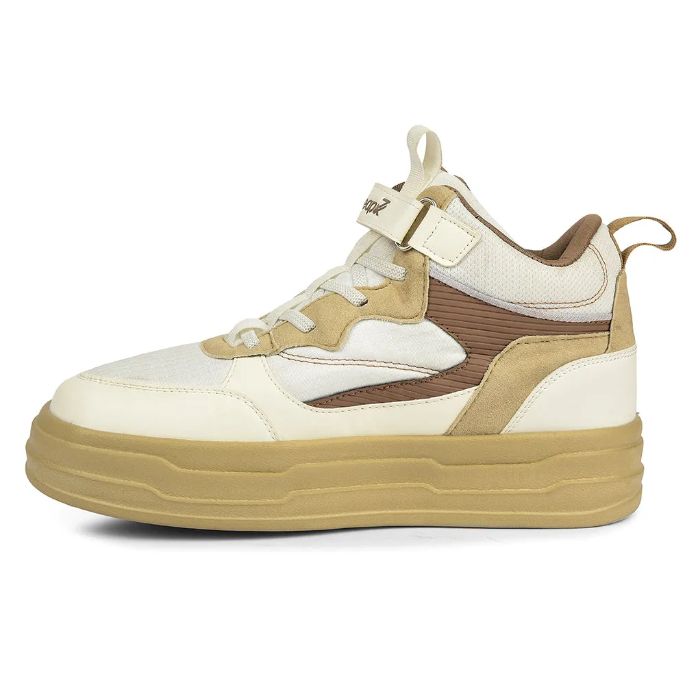 Ultra Responsive Cushion Leap7x Beige Sporty Casual Lacing Sneakers For Women STYLO-10 By Liberty