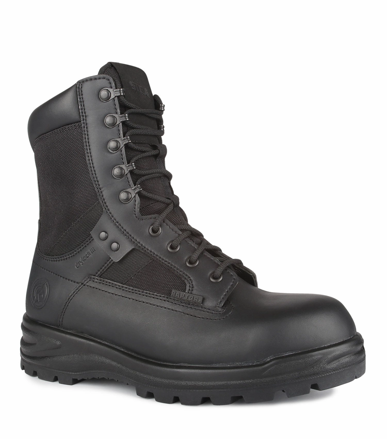 911, Black | 8" Leather & Ballistic Nylon Tactical Boots | Vibram TC4  Track - meet