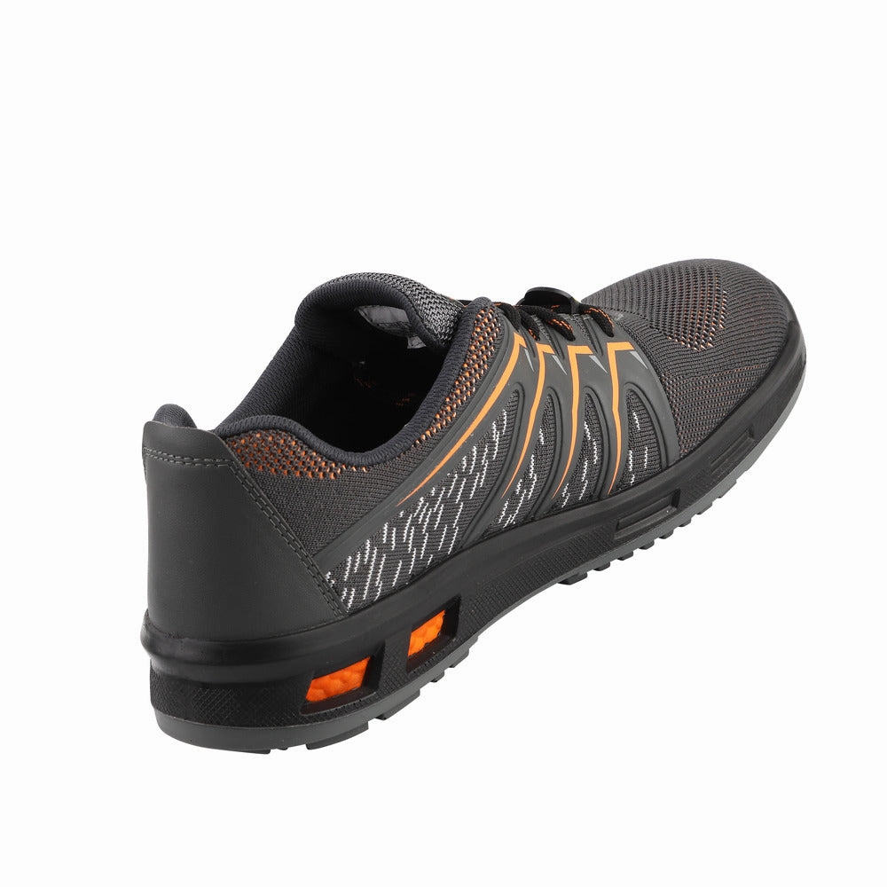 Speed Walk Warrior Orange Fiber Glass Toe Industrial Safety Shoes for Men 3004-28 By Liberty