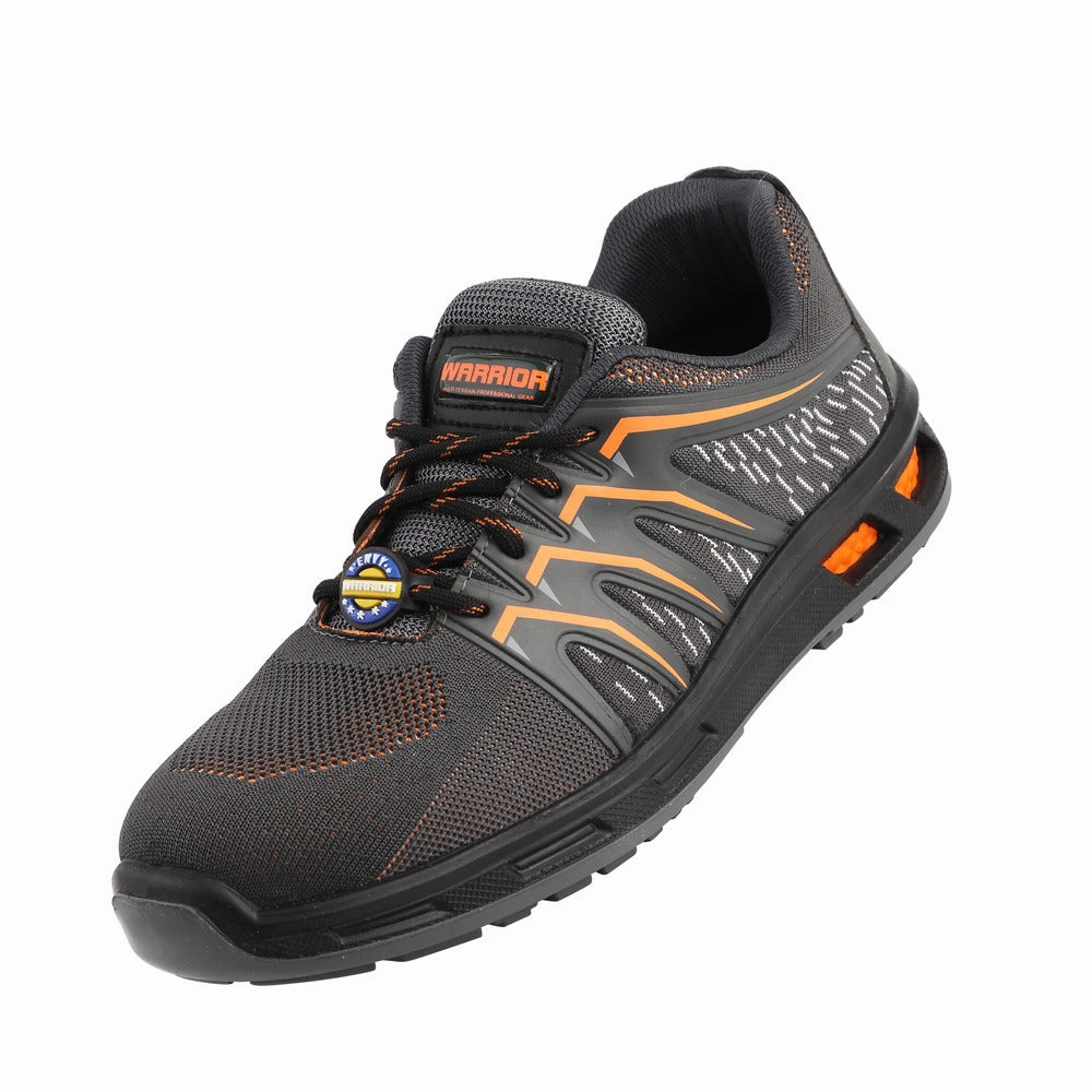 Warrior Orange Fiber Glass Toe Industrial Safety Shoes for Men 3004-28 By Liberty Supportive Chassis