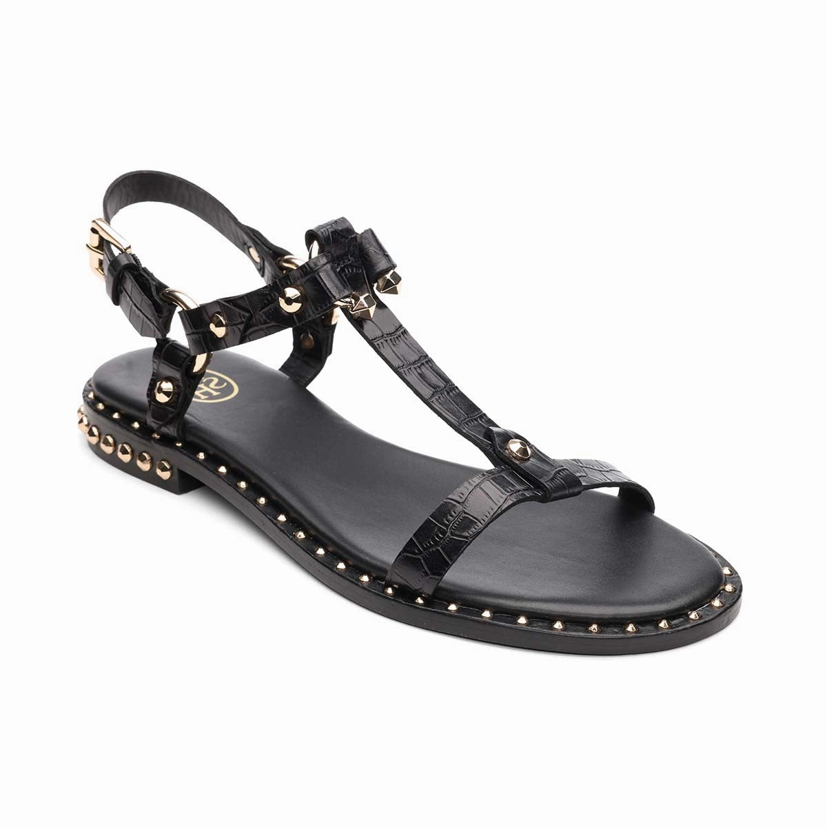 versatile running shoes Multi Directional Tread Patsy Bis Croc Printed Embellished Flat Sandal