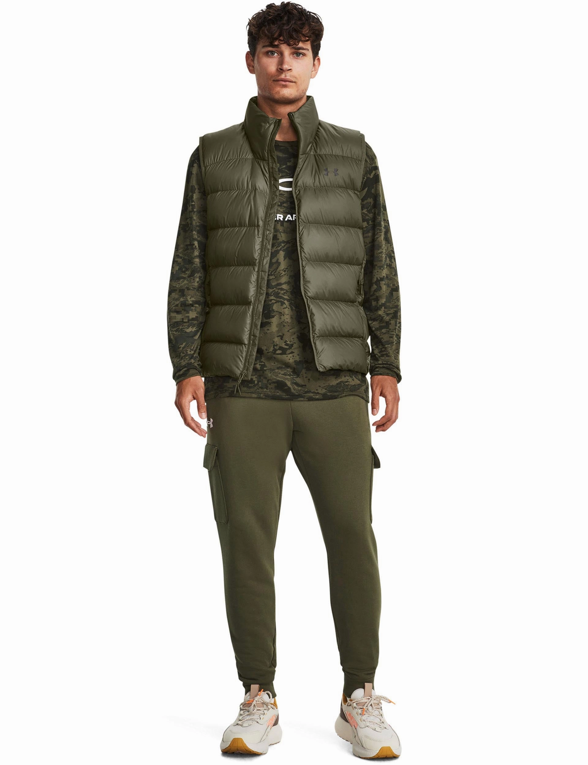 Rival Fleece Cargo Jogger - Marine OD Green/White Soft Sweater