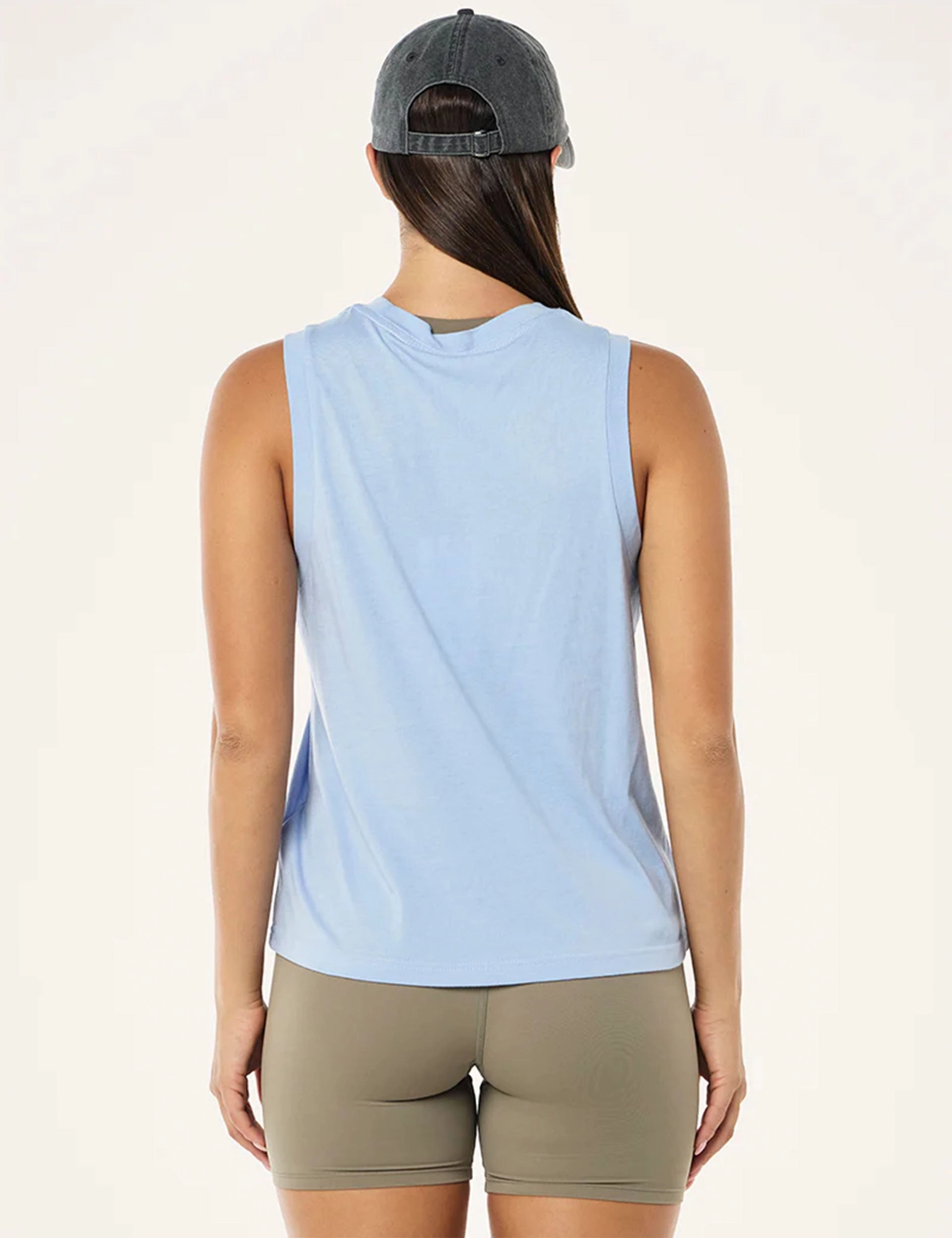 Adjustable Cuff System HighDensity Weave Shuffle Tank - Dusty Blue