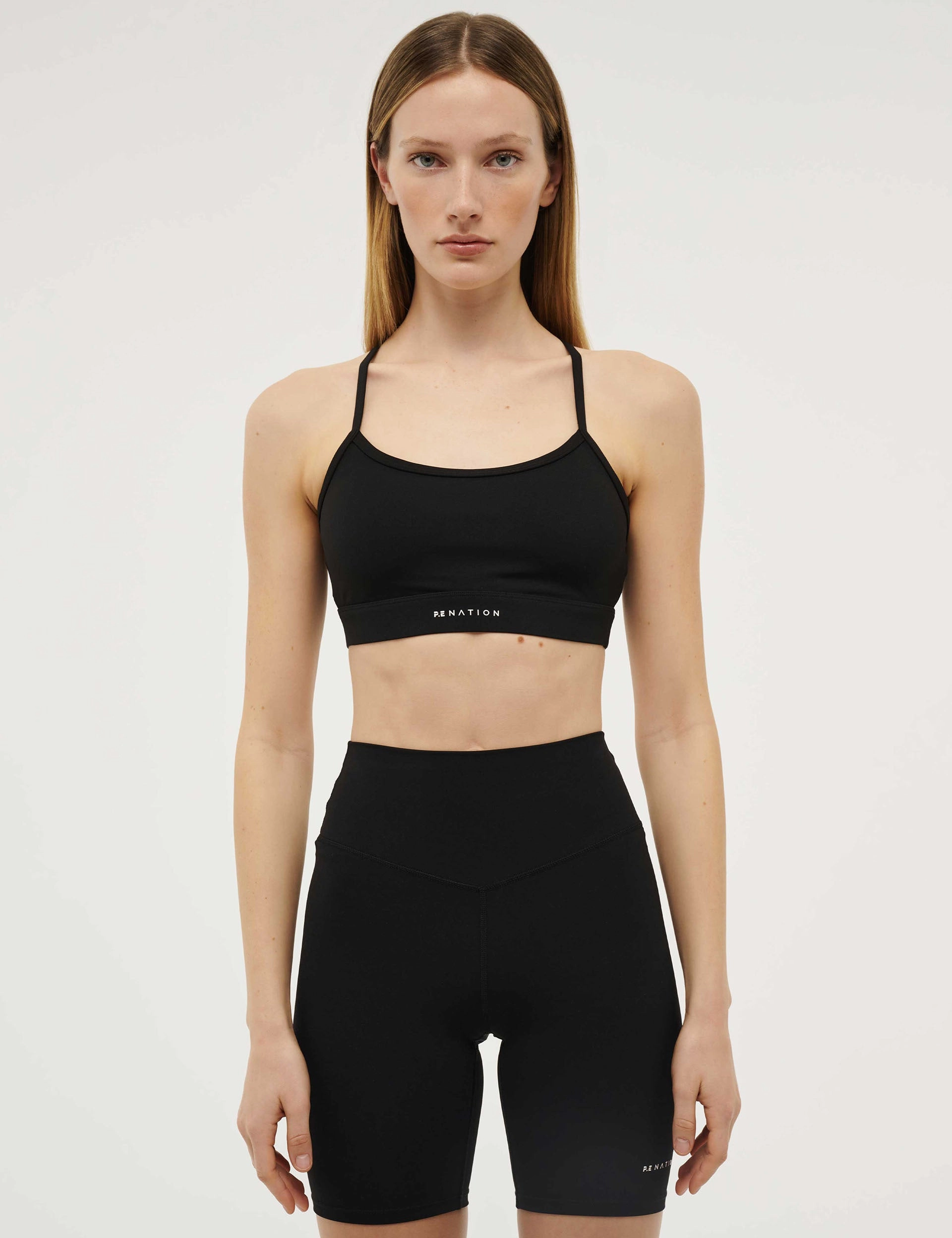 nylon Signature Sports Bra - Black