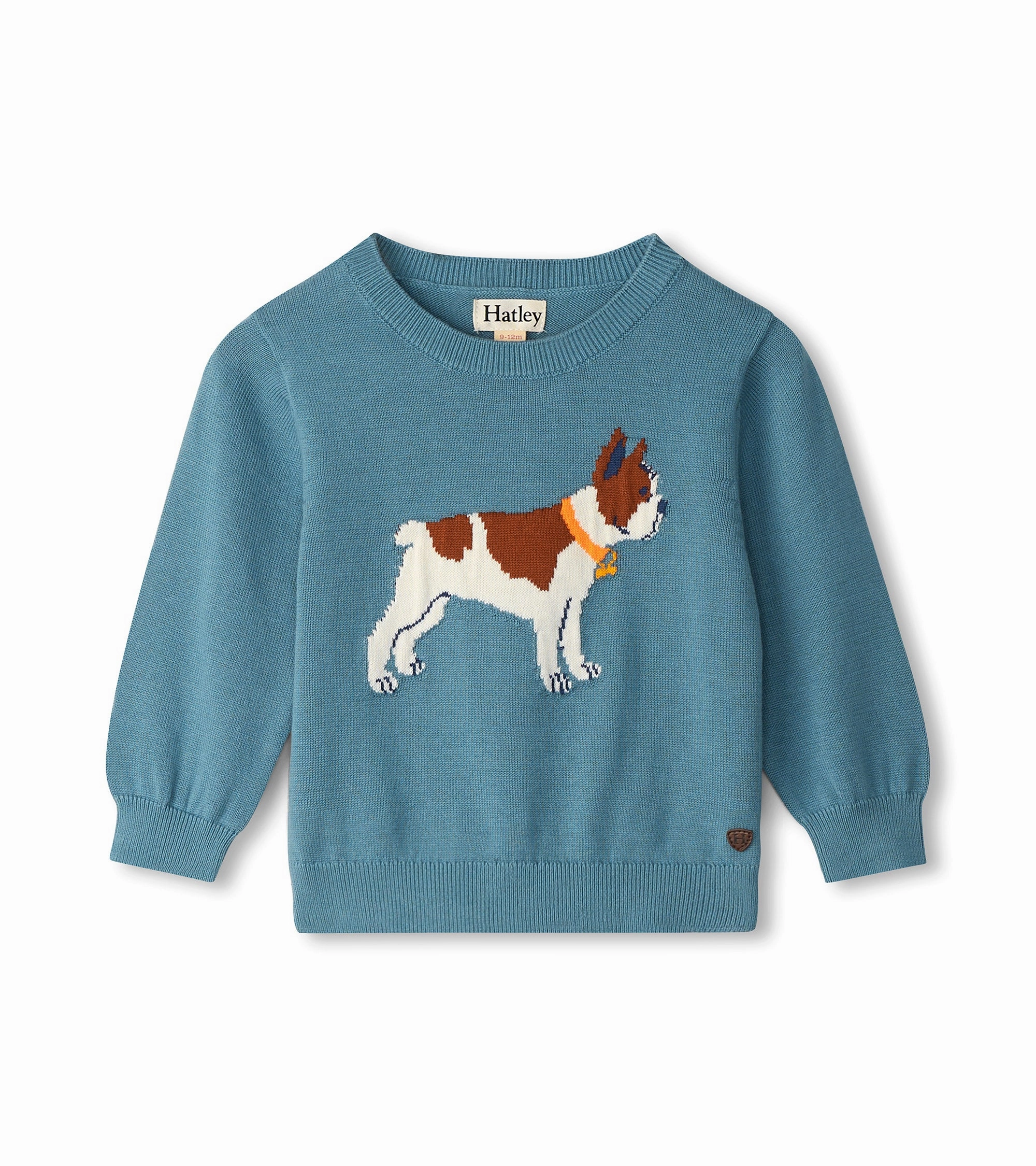 Hatley Crew Neck Sweater - Friendly Bulldog absorbent Corduroy clothes for kids