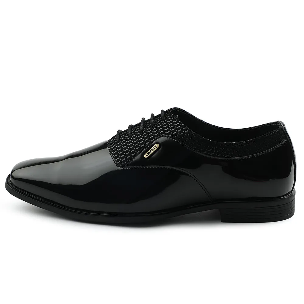Stable Structure Grippy Sole Fortune Black Formal Lacing Oxford Shoes For Mens A998-07 By Liberty