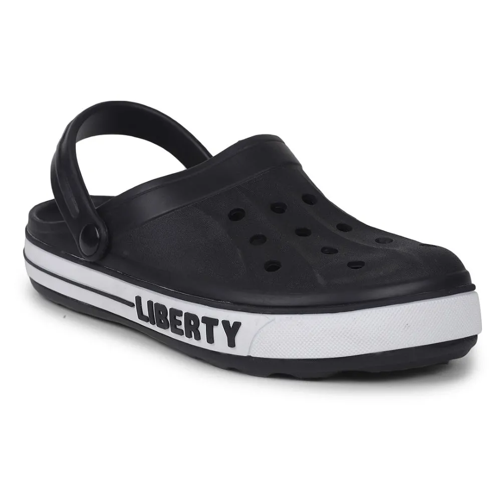 A-HA Black Casual Slip-on Clogs For Men LITEWALK By Liberty Slip Proof