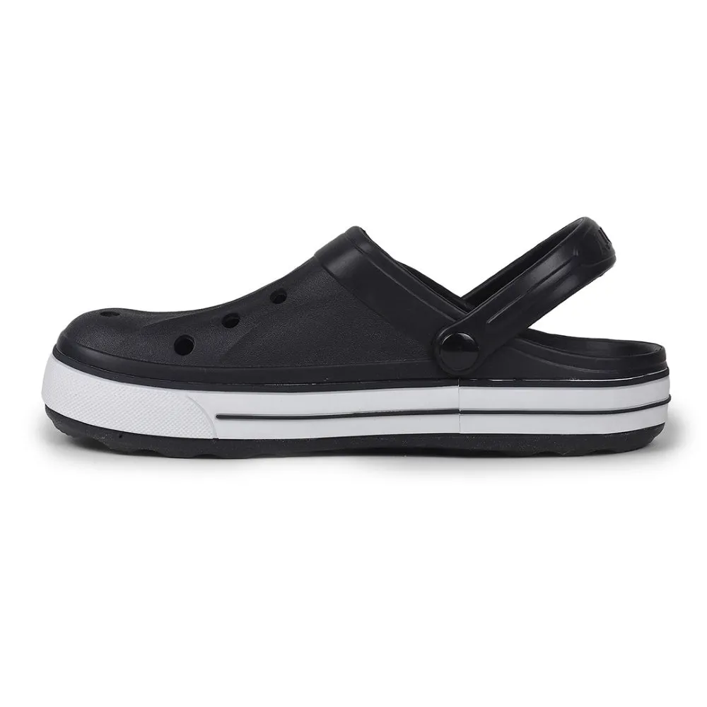 durable nylon shoes A-HA Black Casual Slip-on Clogs For Men LITEWALK By Liberty