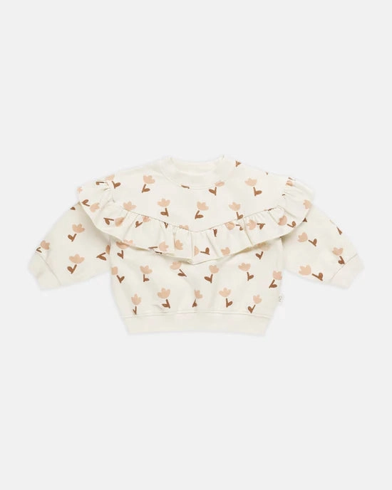 cute Quincy Mae Relaxed Fleece Sweatshirt - Tulips