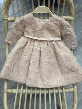 Jolene SKB873 Infant Dress - Blush Rosette Luxury Office Style Fit For Success Wear