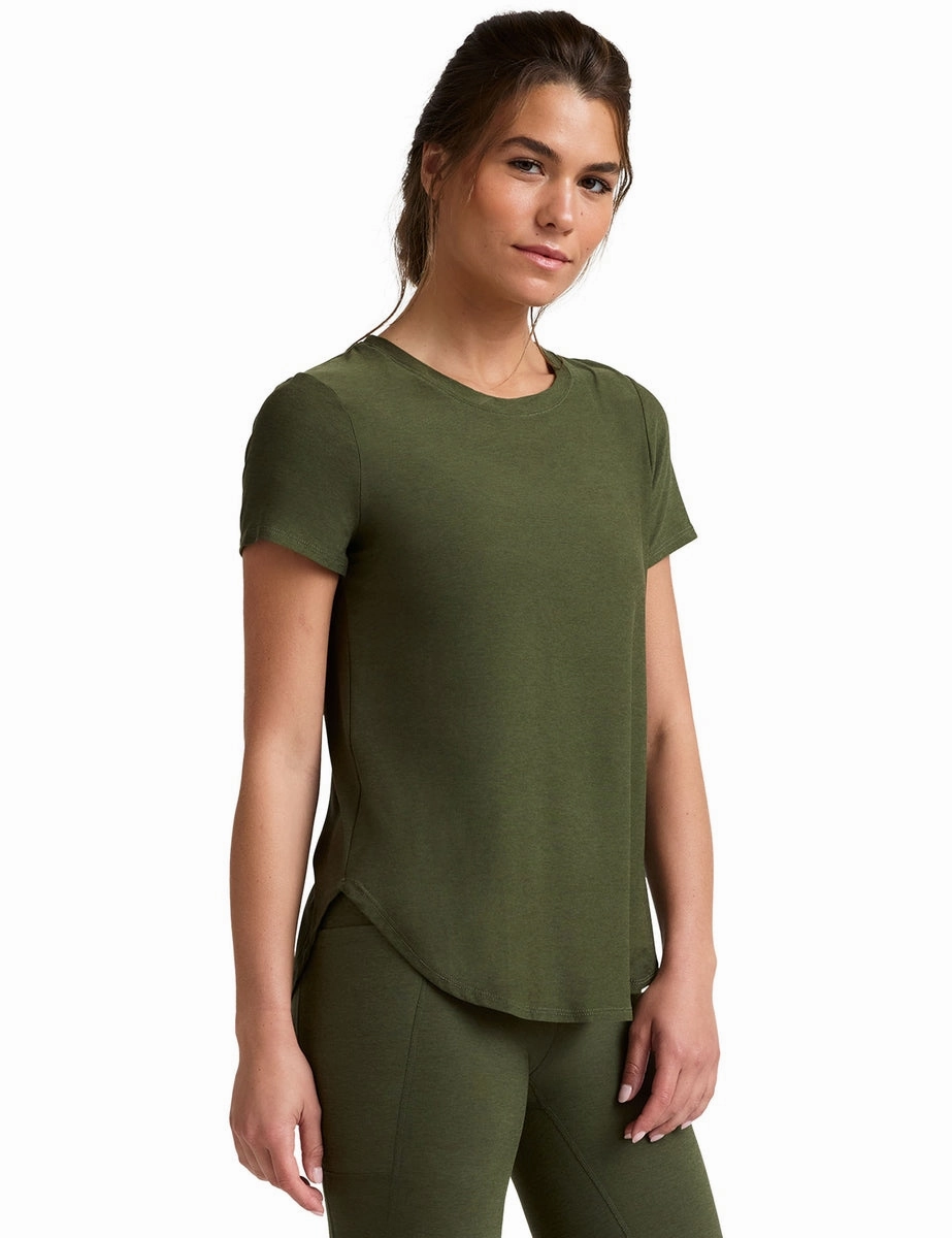 Featherweight On The Down Low Tee - Army Green Heather Harbor Style EcoConscious Production