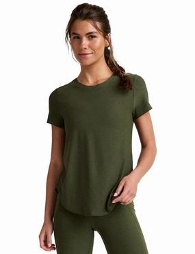 NonChafe Featherweight On The Down Low Tee - Army Green Heather