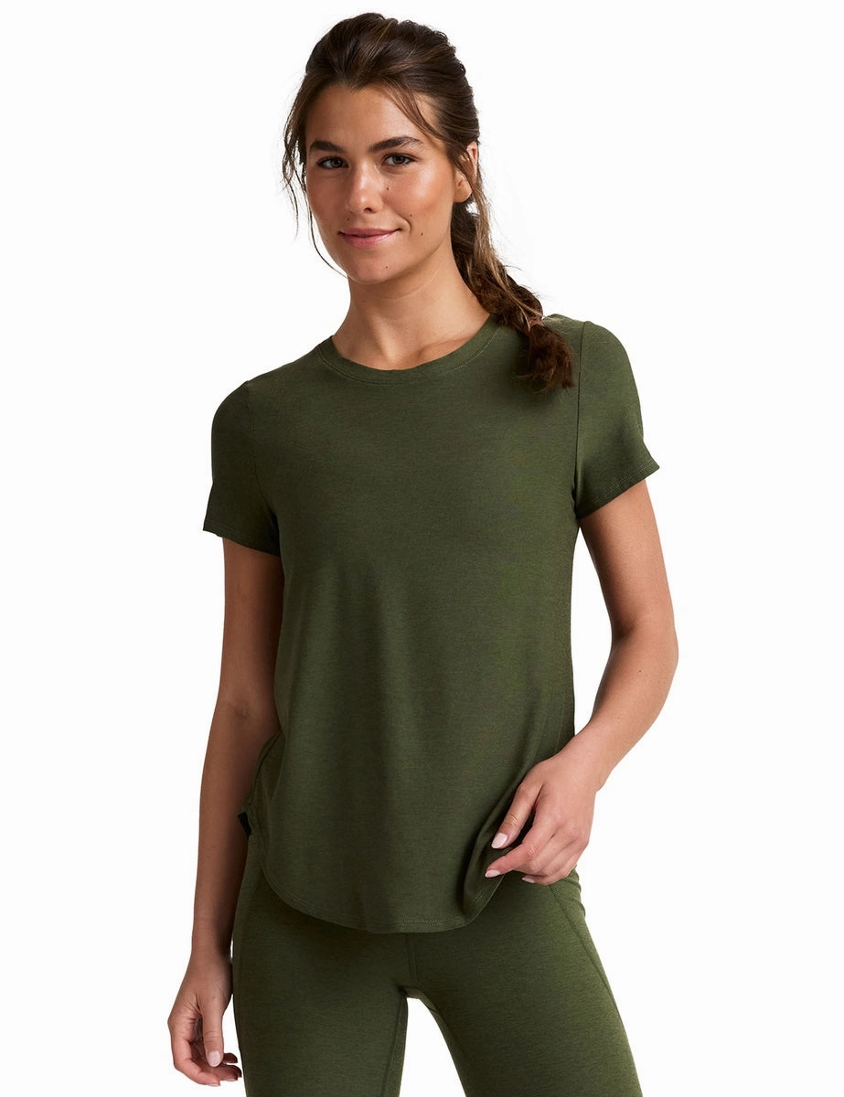 NonChafe Featherweight On The Down Low Tee - Army Green Heather