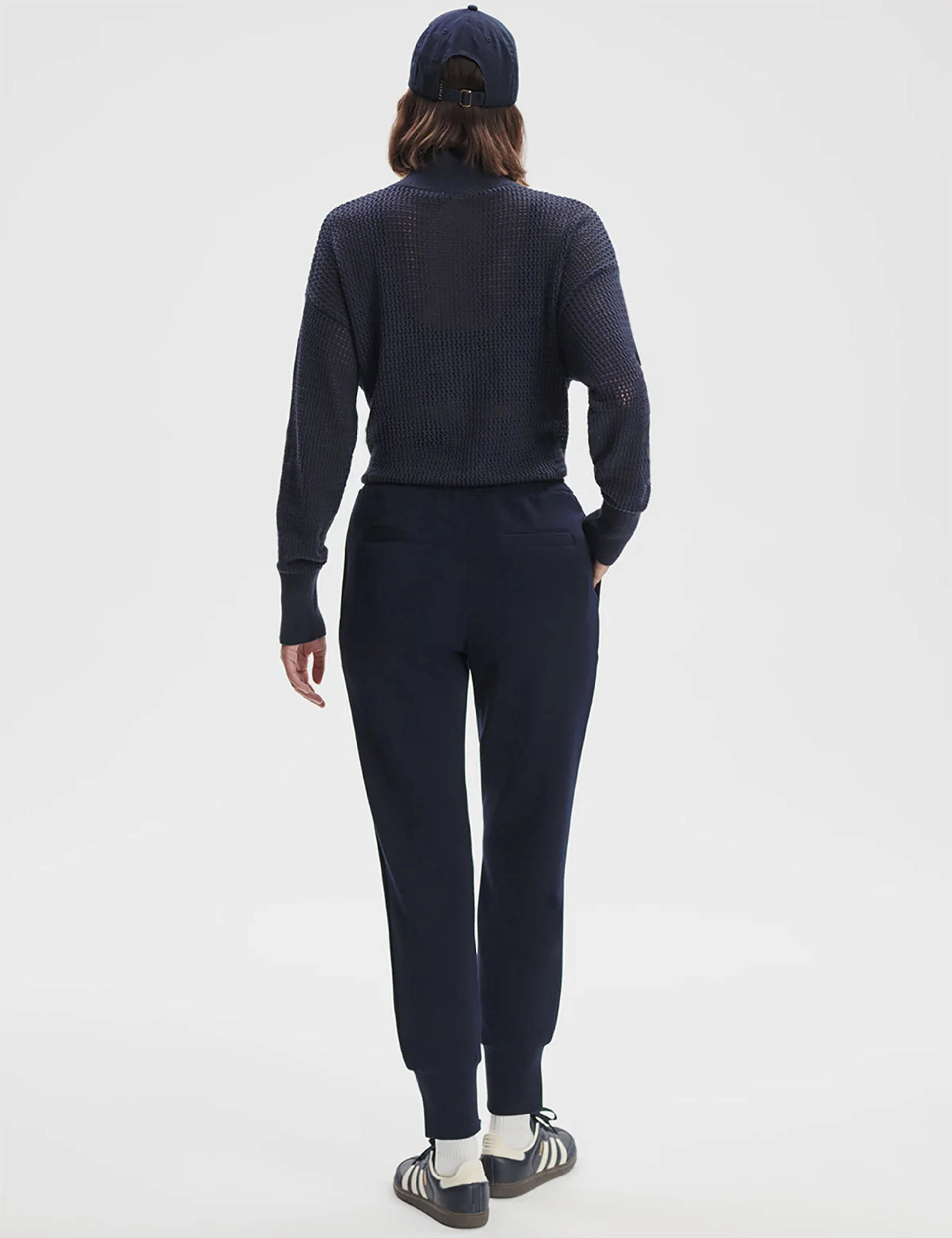 The Slim Cuff Pant 27.5" - Navy Mind Glow Antibacterial Finish