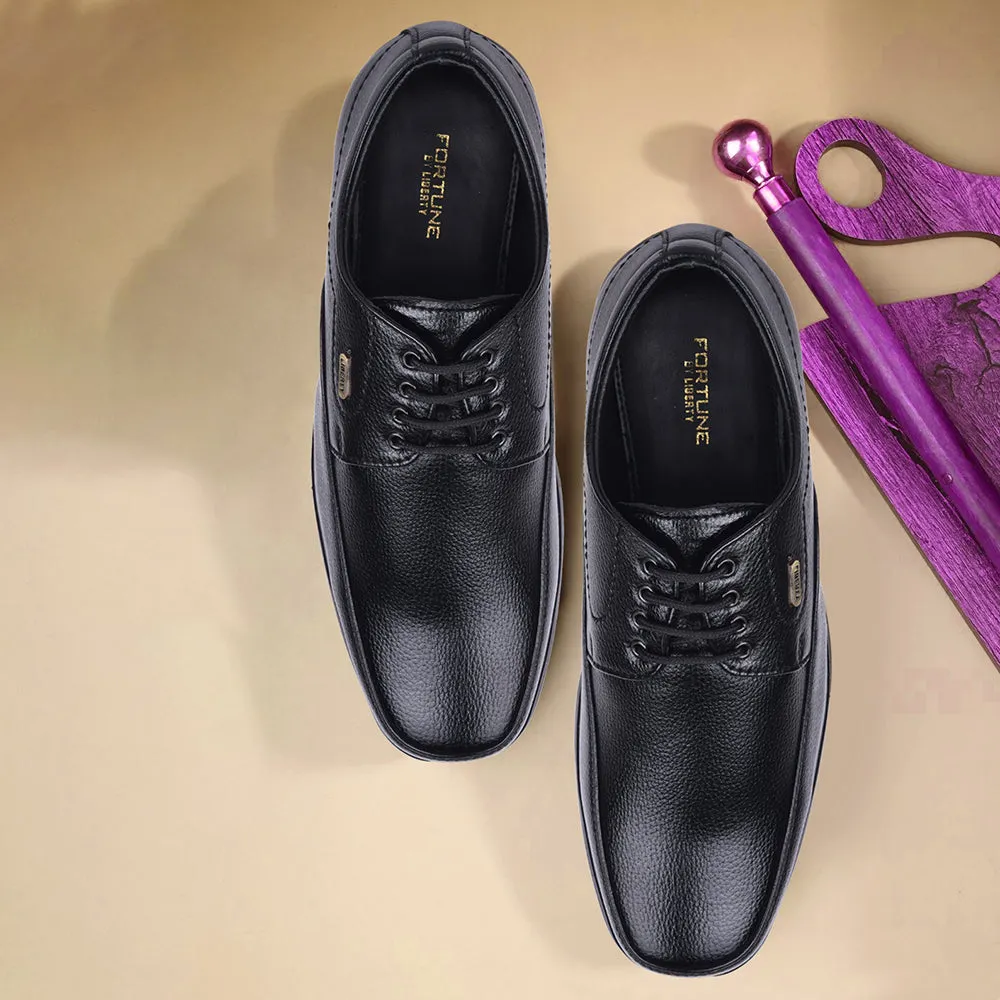 Fortune Black Formal Lacing Derby Shoes For Men HOL-131E By Liberty running in a golf course area shoes