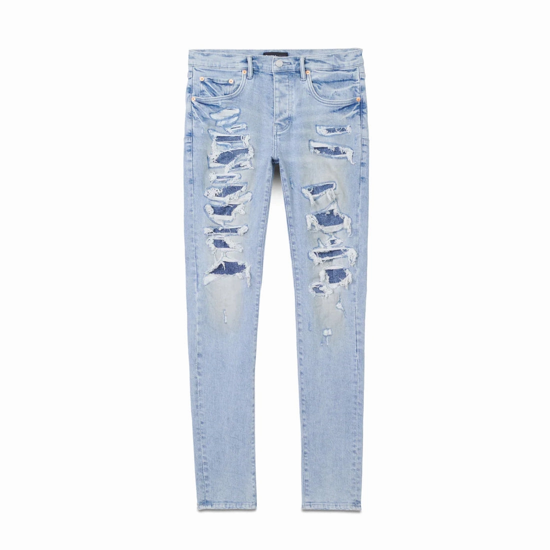 Purple Brand Light Indigo Destroy Repair Quick Core MoistureWicking Fabric