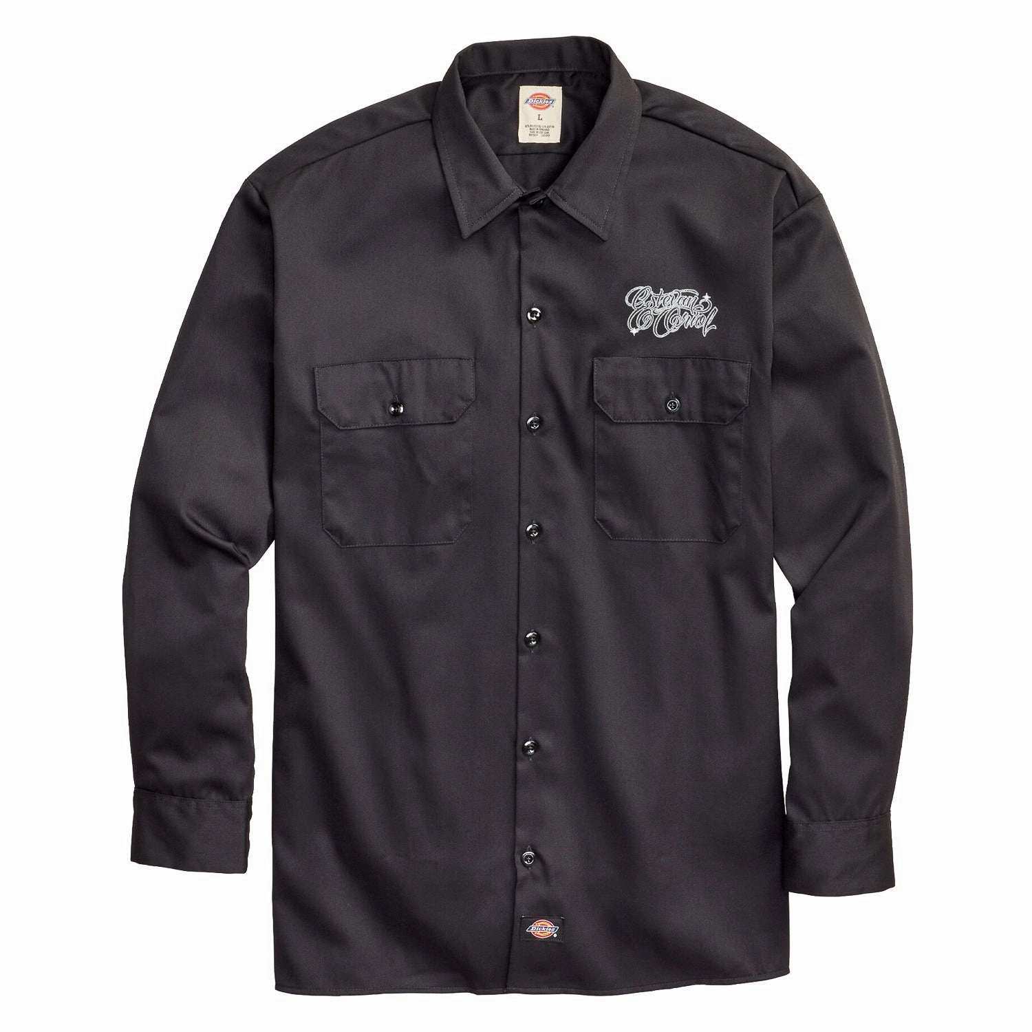 LightweightInsulation Dickies x Estevan Oriol Twill Work Shirt 'Black'