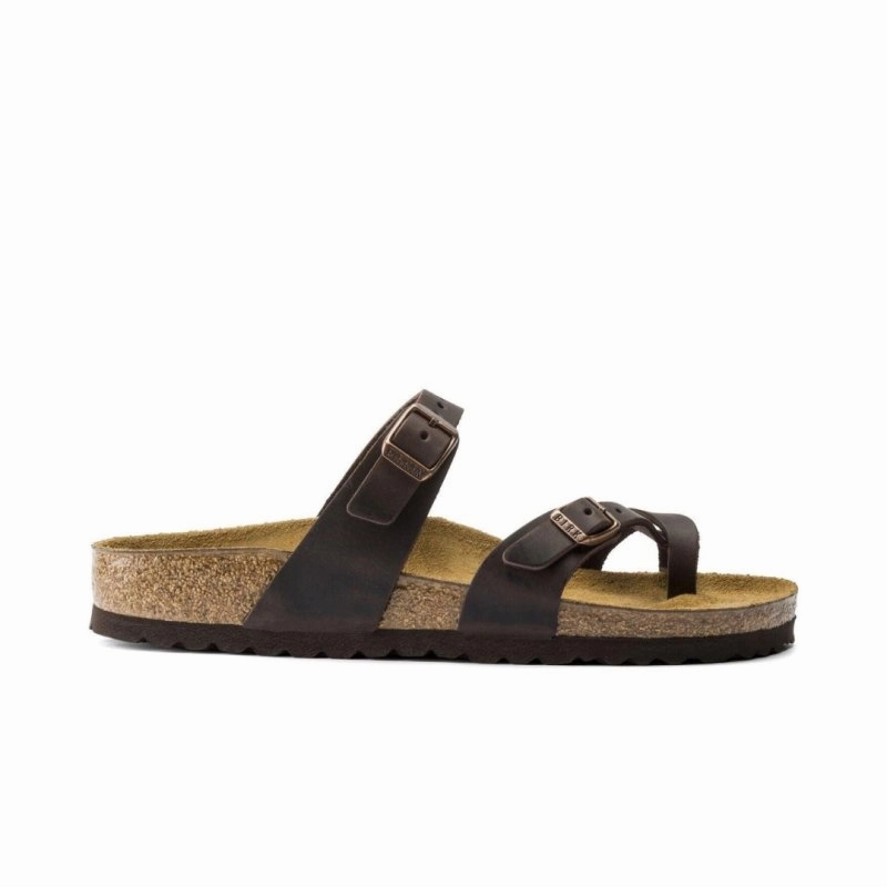 Birkenstock Women's Mayari - Habana Oiled Leather ElasticWaistband FlatlockStitching