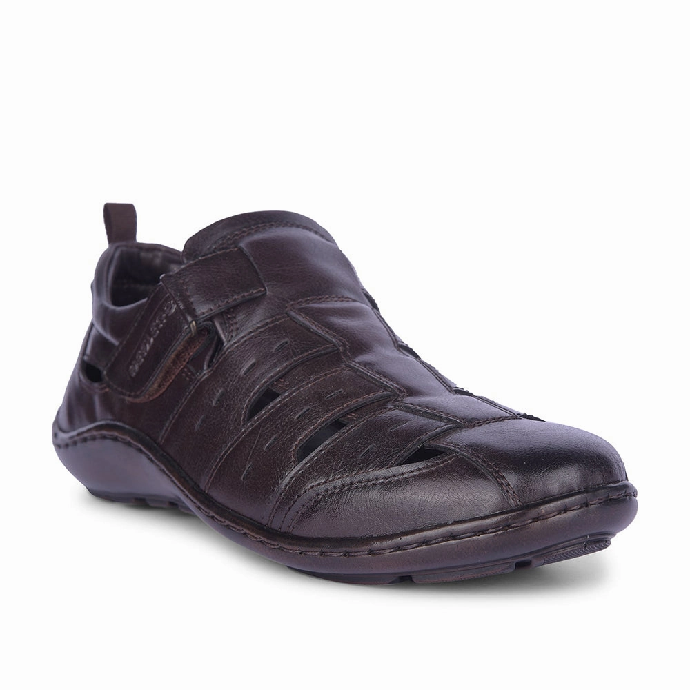 smooth - surface running shoes high - altitude running shoes Healers By Liberty Mens LB130-500E Brown Casual Sandal