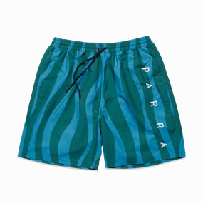 by Parra Aqua Weed Waves Shorts 'Blue/Teal' ReflectiveTrims