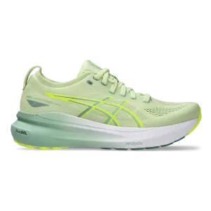 Asics Gel Kayano 31 - Cool Matcha - Light Celadon Asymmetric Lacing Configuration