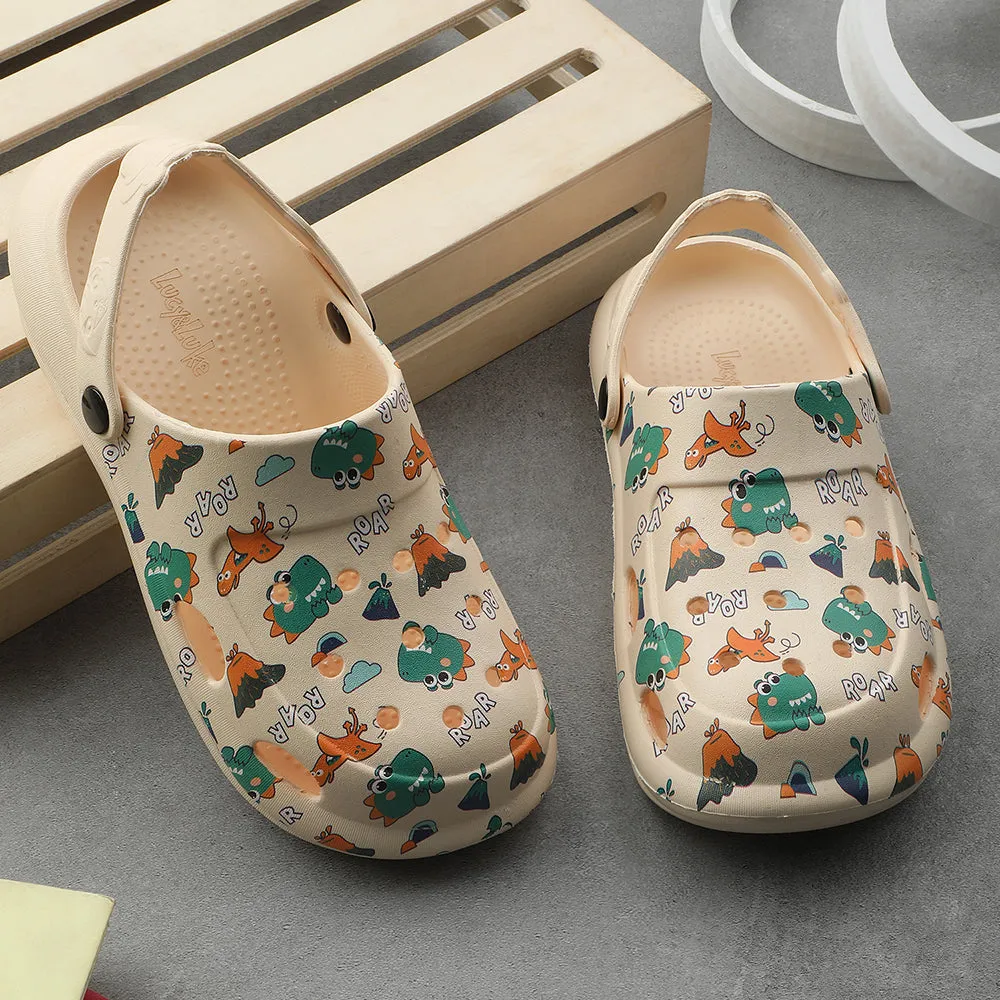 moisture - wicking lining running in high - altitude areas Lucy & Luke Beige Casual Slingback Printed Clogs For Kids ALEX-K2E By Liberty