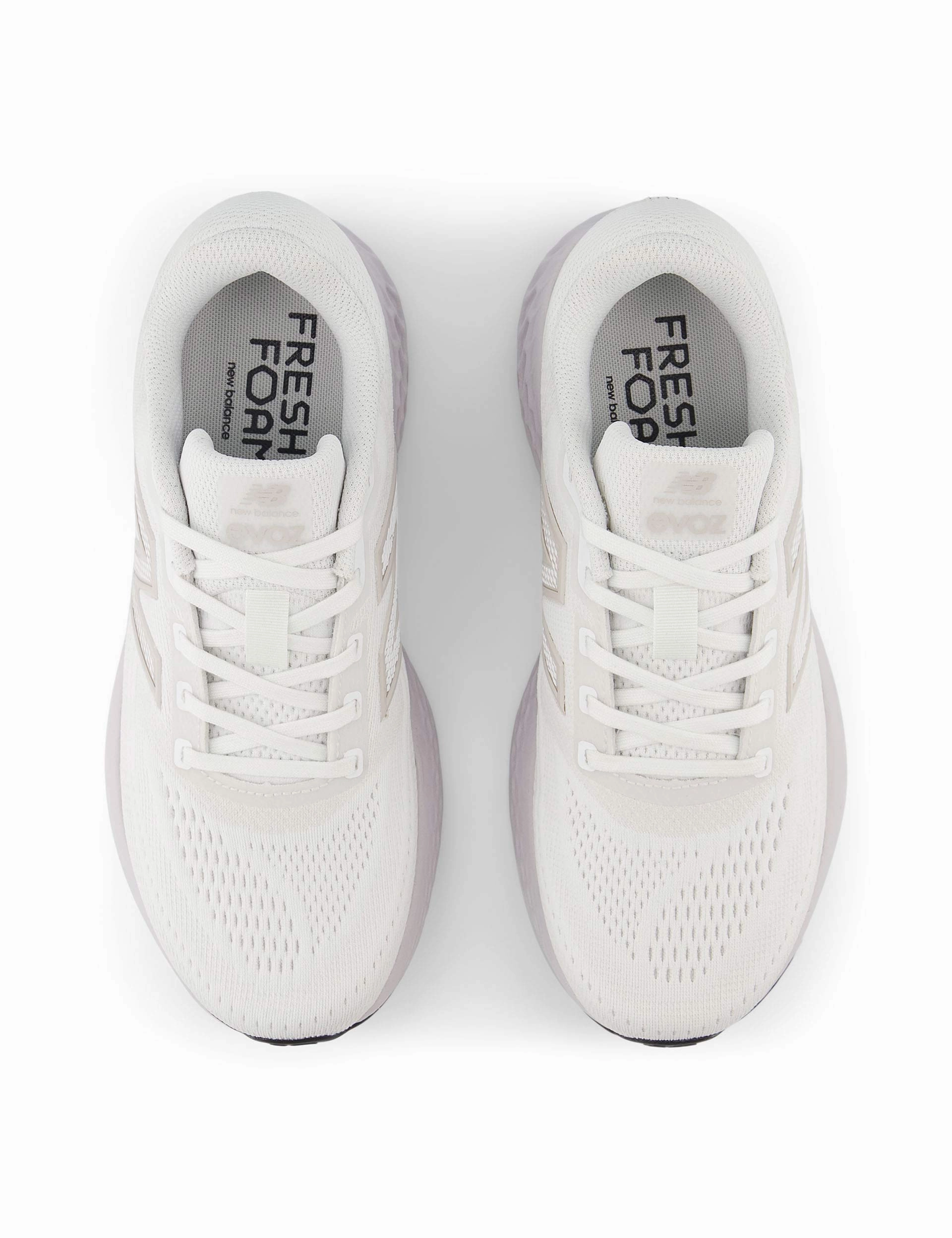 Breathable 3D Knit Fresh Foam X EVOZ v4 Shoes - White/Grey Matter/Pearl Grey
