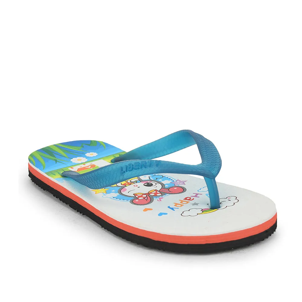 A-HA By Liberty AHA-127E R.Blue Flip Flop For Kids synthetic - upper shoes Stretchy