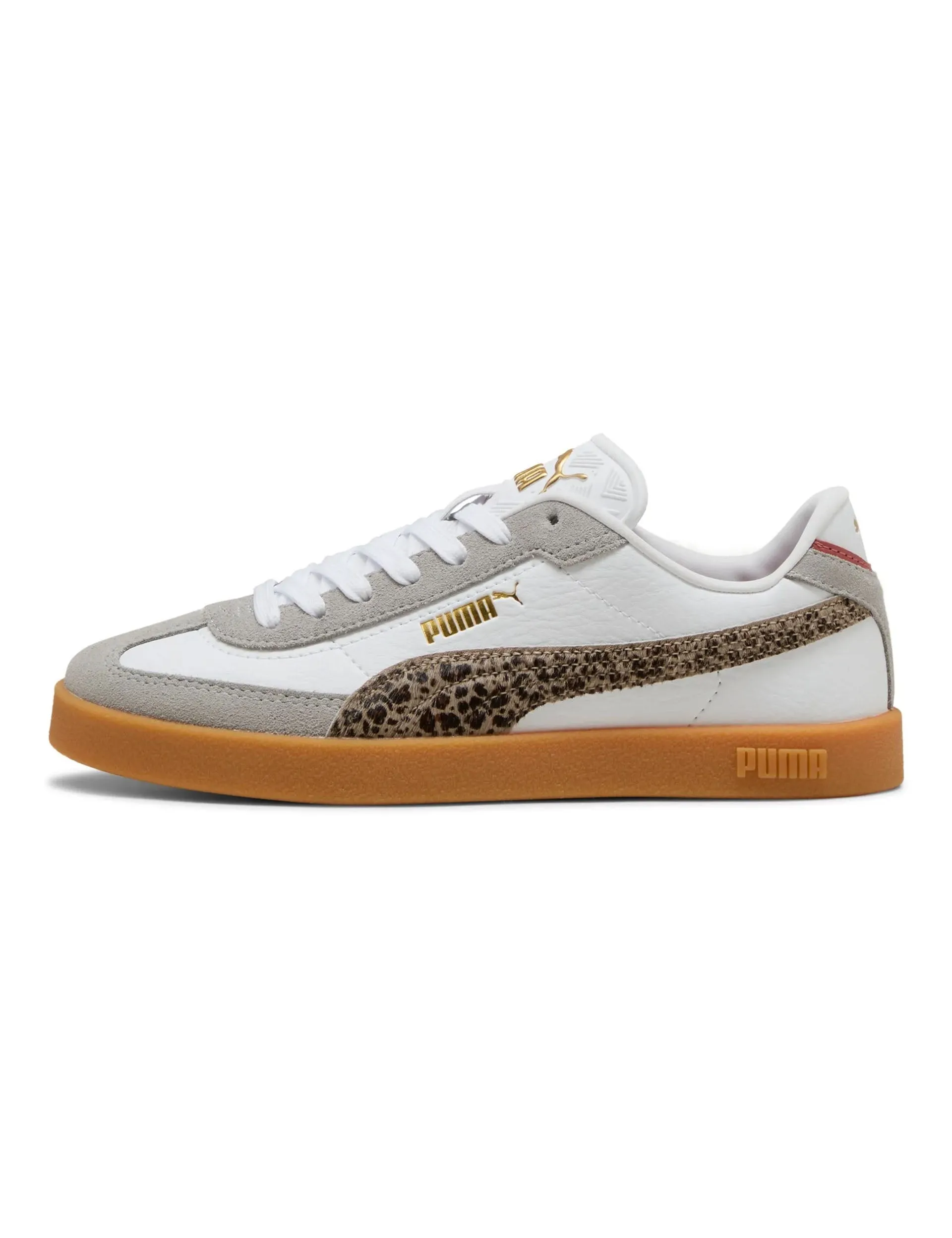 Club II Era Animal Flair Sneakers - White/Dusky Grey/Grey Echo Flexible Forefoot Grooves Neutral Stability Frame