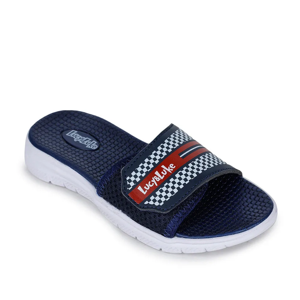 Tapered Heel Counter running in charity runs shoes Lucy & Luke Casual Navy Blue Slides For Kids OPPO-4S By Liberty