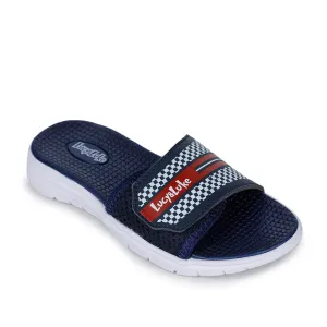 Tapered Heel Counter running in charity runs shoes Lucy & Luke Casual Navy Blue Slides For Kids OPPO-4S By Liberty