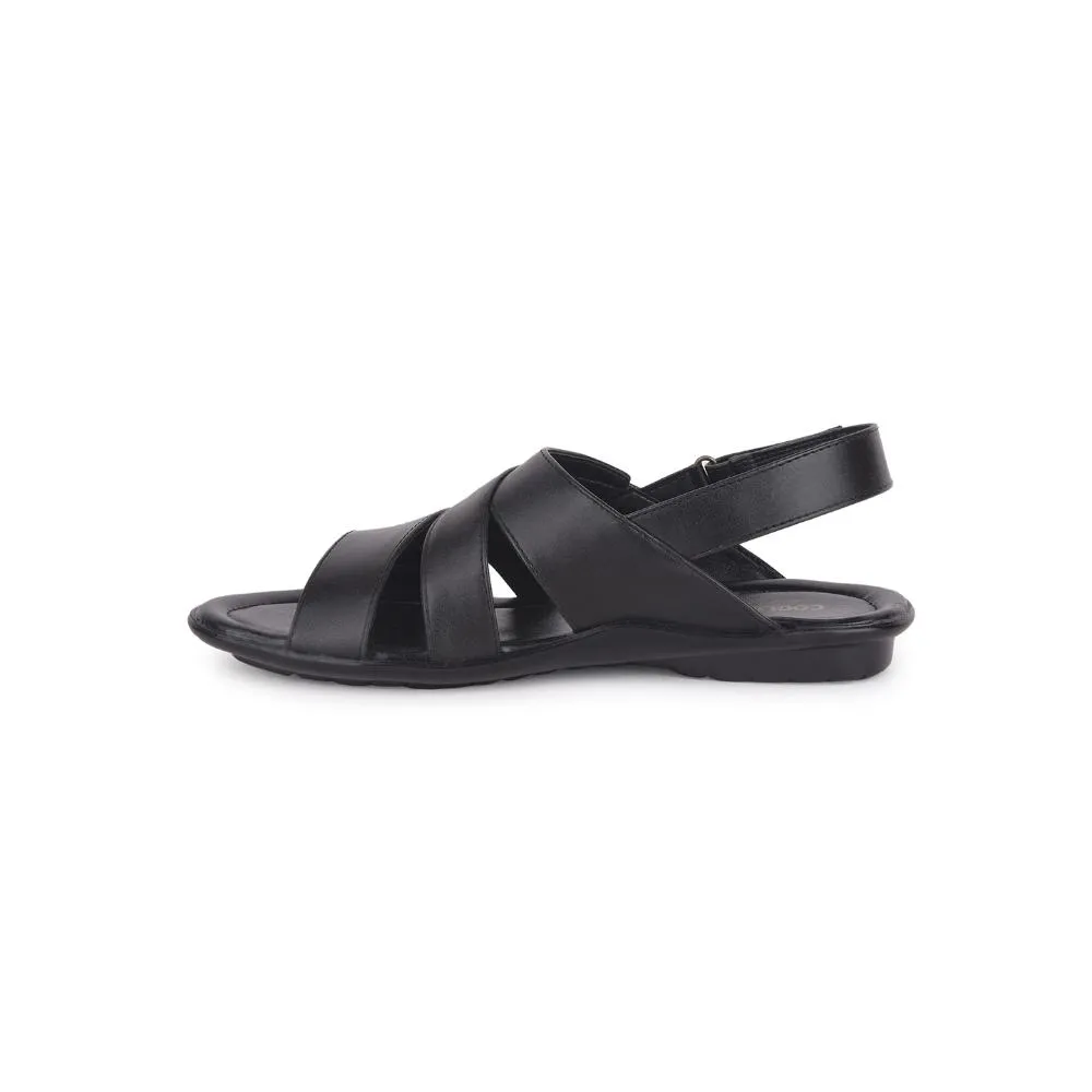 Coolers By Liberty COOL99-90 Mens Black Formal Sandal Aerodynamic Profile