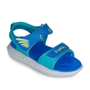 Lightweight Cushioning System biomechanically - correct Lucy & Luke Blue Casual Sandal For Kids HIPPO-1 By Liberty
