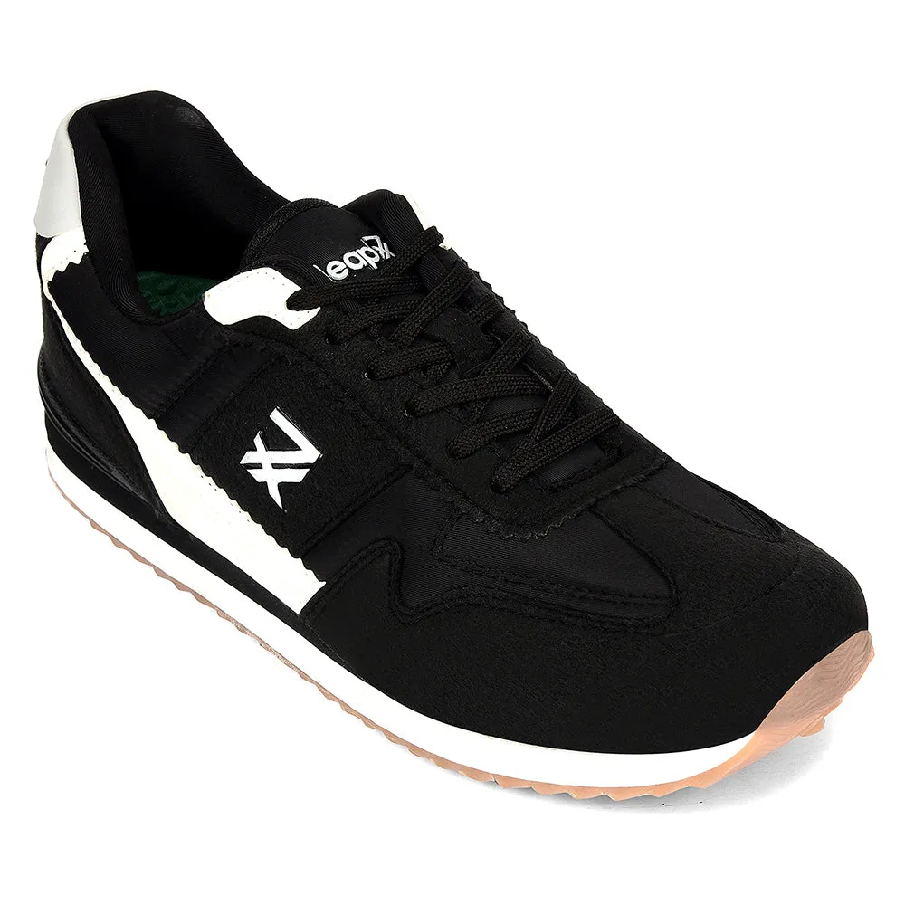 bodybuilding shoes Aerodynamic Form Design Leap7x Black Sporty Casual Lacing Sneakers For Men CRISTO-1 By Liberty