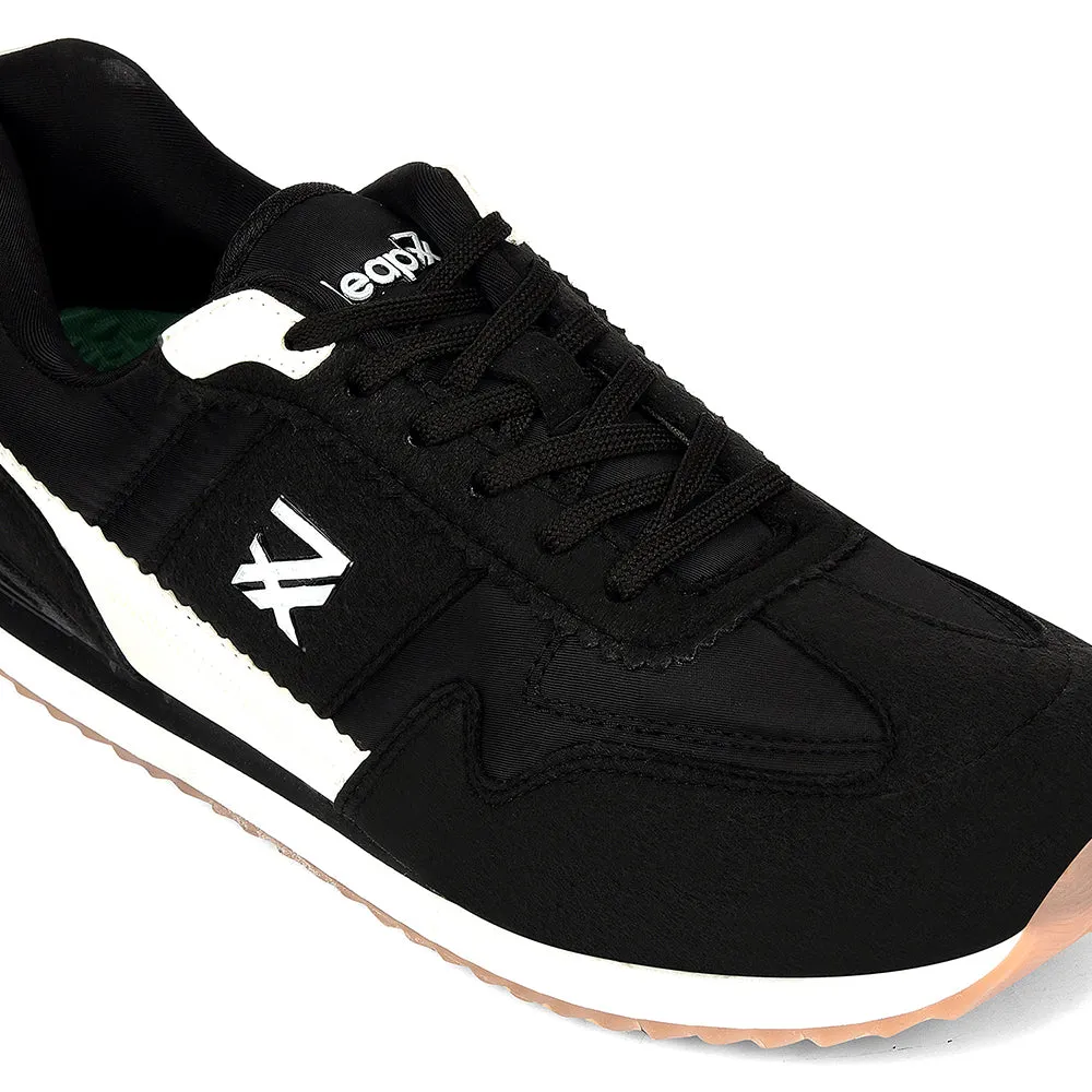 Leap7x Black Sporty Casual Lacing Sneakers For Men CRISTO-1 By Liberty CloudTec