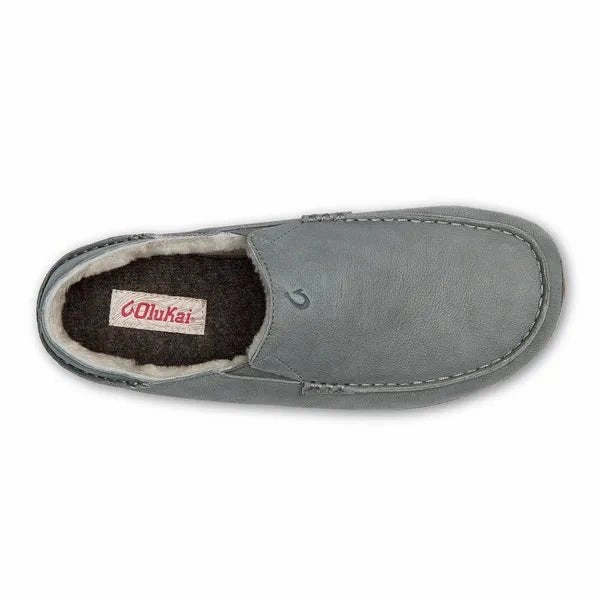 Olukai Men's Kipuka Hulu Slipper - Charcoal StretchFit