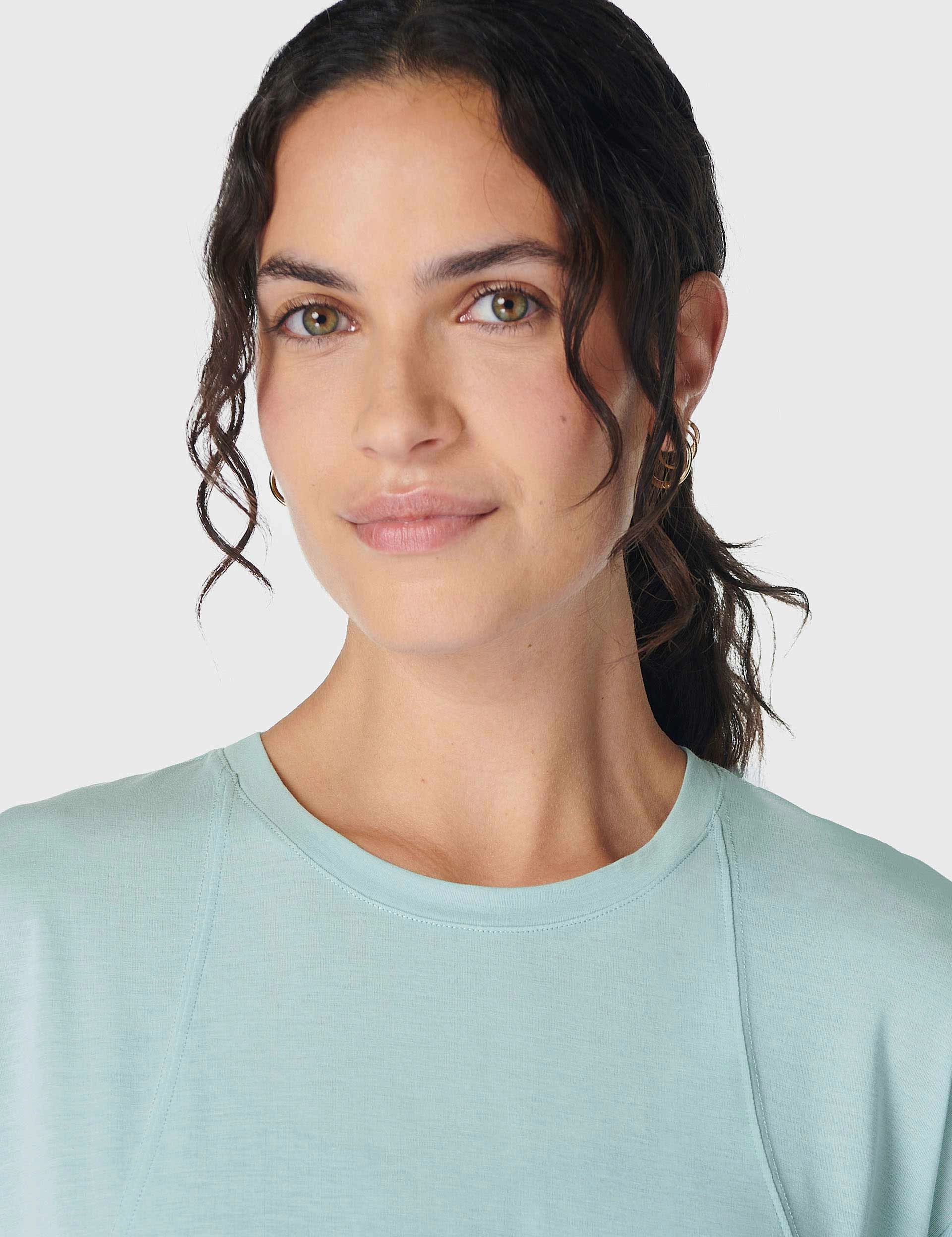 Soft Flow Studio T-Shirt - Muted Teal Blue slow life