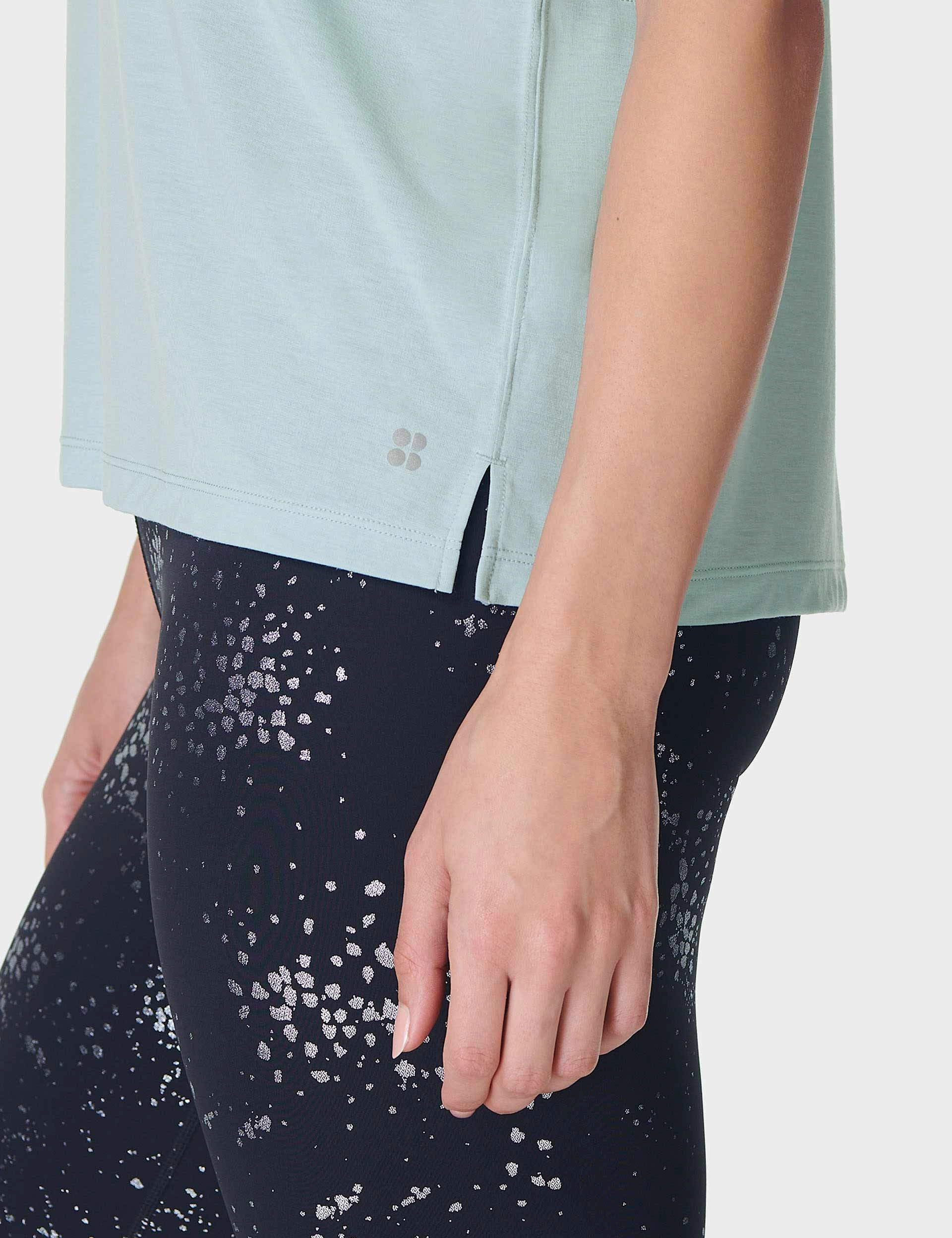 Soft Flow Studio T-Shirt - Muted Teal Blue Pure Fit