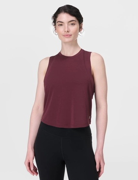 Performance - measured NonSlip Base Soft Flow Studio Twist Back Vest - Garnet Red