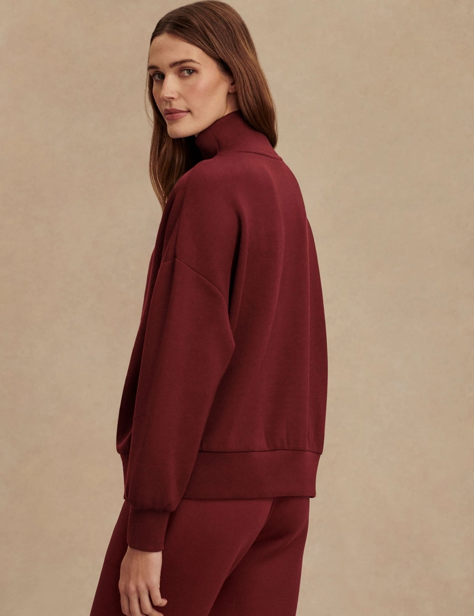 Functional Jacket Thermal Insulation Layer Hawley Half Zip Sweat - New Maroon