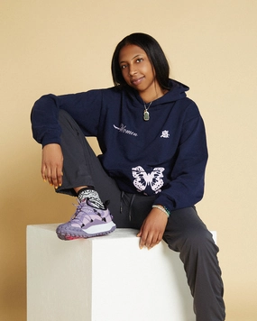 Sole Classics Disruption of Women Hoodie 'Navy' Sheer Fit Trust Glow