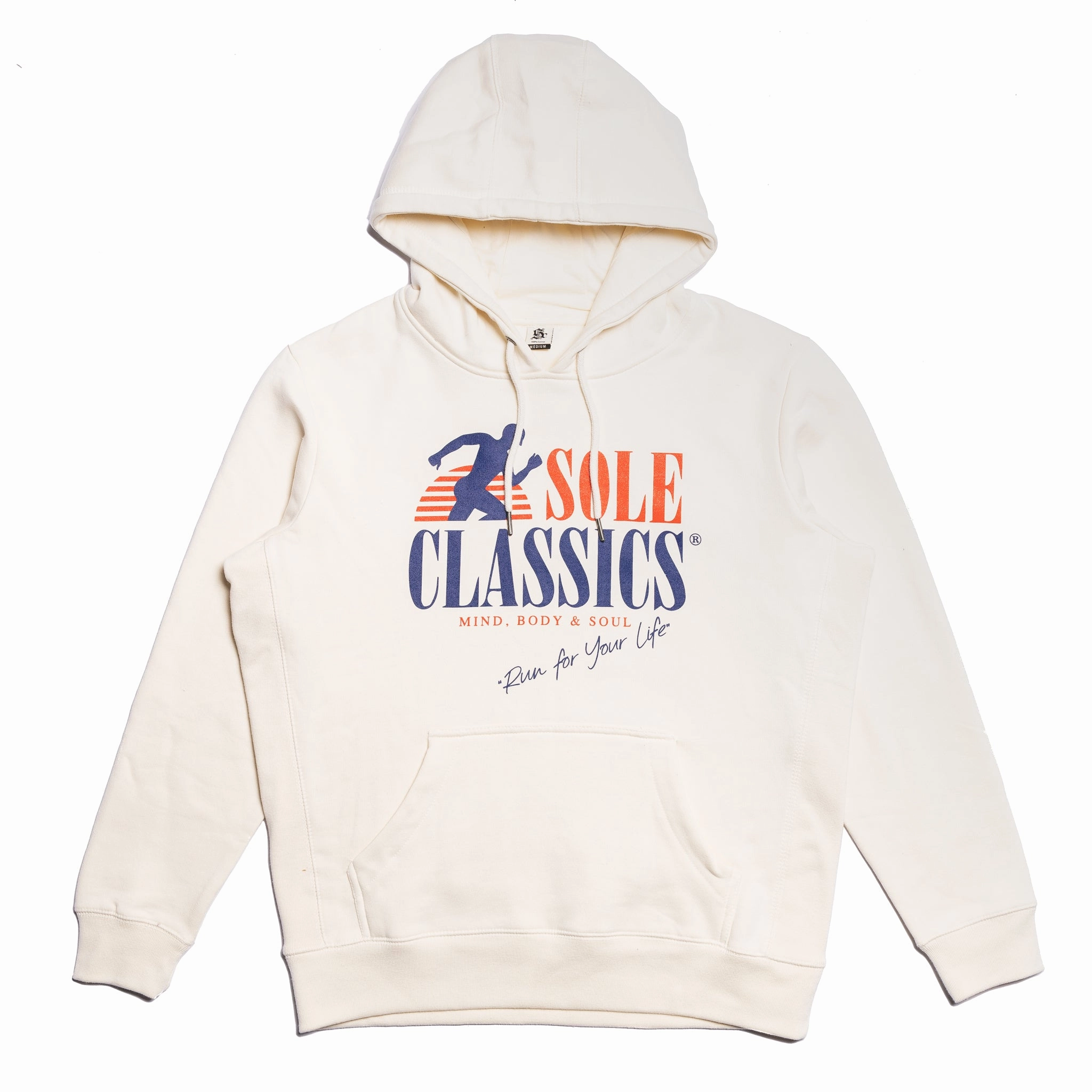 Flexible Comfort Fit Sole Classics Run For Your Life Hoodie 'Natural'
