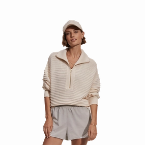 AbrasionResistant Material Chic Fit VarleyTara Pointelle Half Zip
