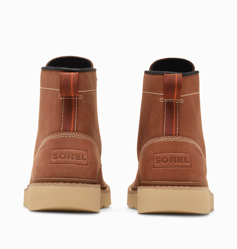 EcoFriendlyDyeProcess LowMaintenanceMaterial Sorel Men's Slabtown 62 Moc Waterproof - Rustic Brown/Ceramic